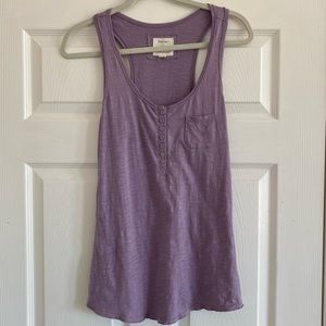 FOREVER 21 - Elongated Tank with Pockets and Buttons - M